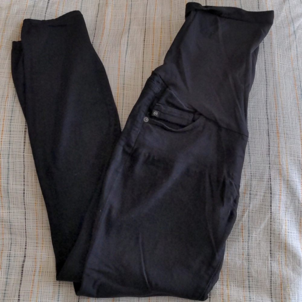 AG Jeans Skinny maternity jeans - black